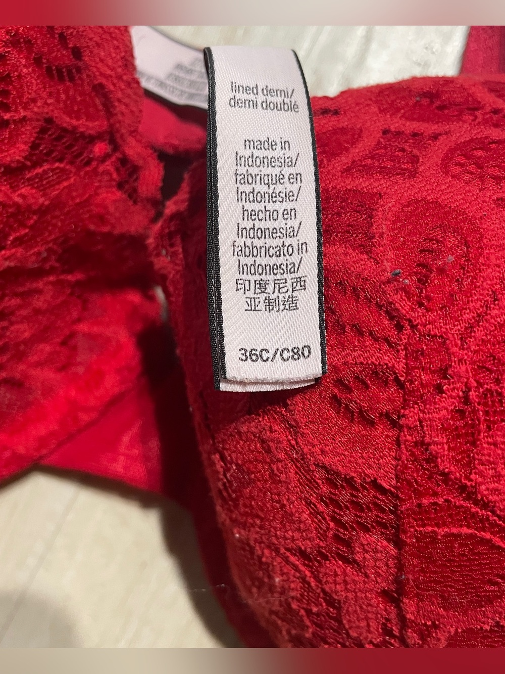 Victoria’s Secret Lace Push-Up Bra set - Teal, Brown, Red, all size 36C - Picture 8 of 14